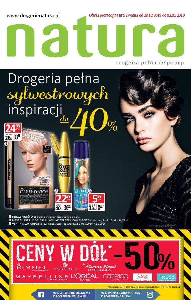 Gazetka promocyjna Drogerie Natura do 02/01/2019 str.1
