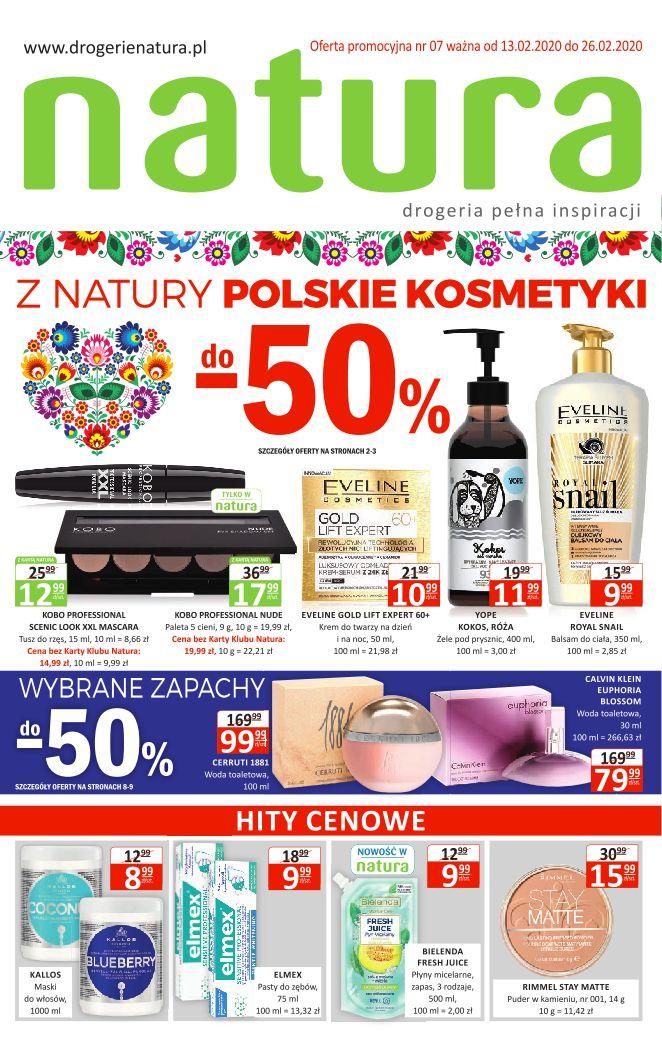 Gazetka promocyjna Drogerie Natura do 26/02/2020 str.1