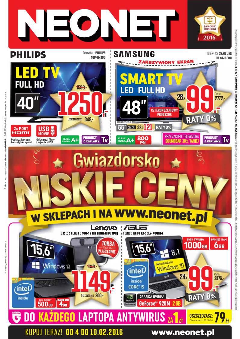 Gazetka promocyjna Neonet do 10/02/2016 str.1