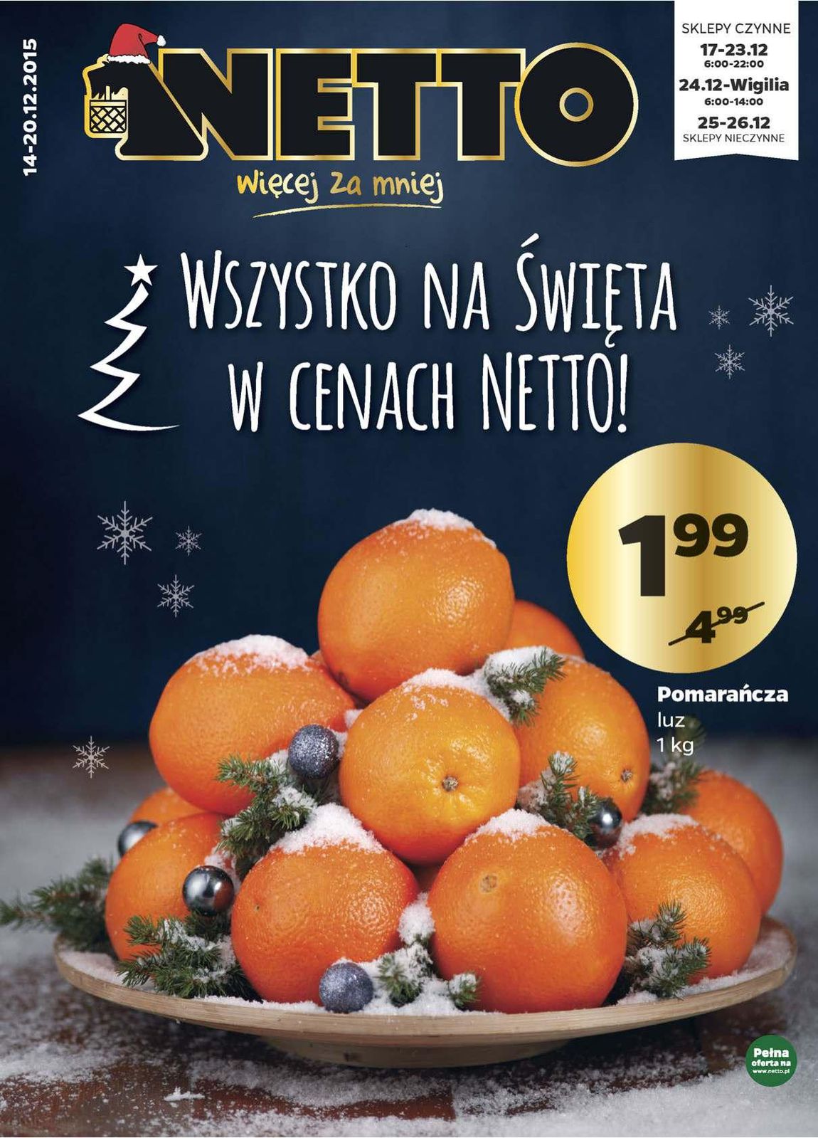 Gazetka promocyjna Netto do 20/12/2015 str.0