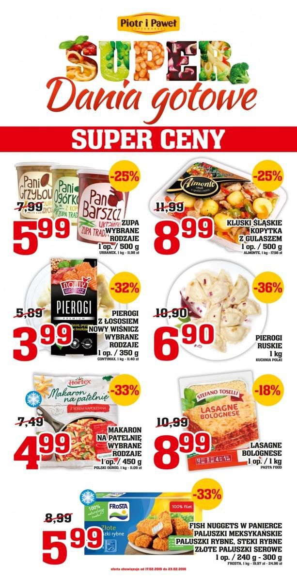 Gazetka promocyjna Piotr i Paweł do 23/02/2016 str.1