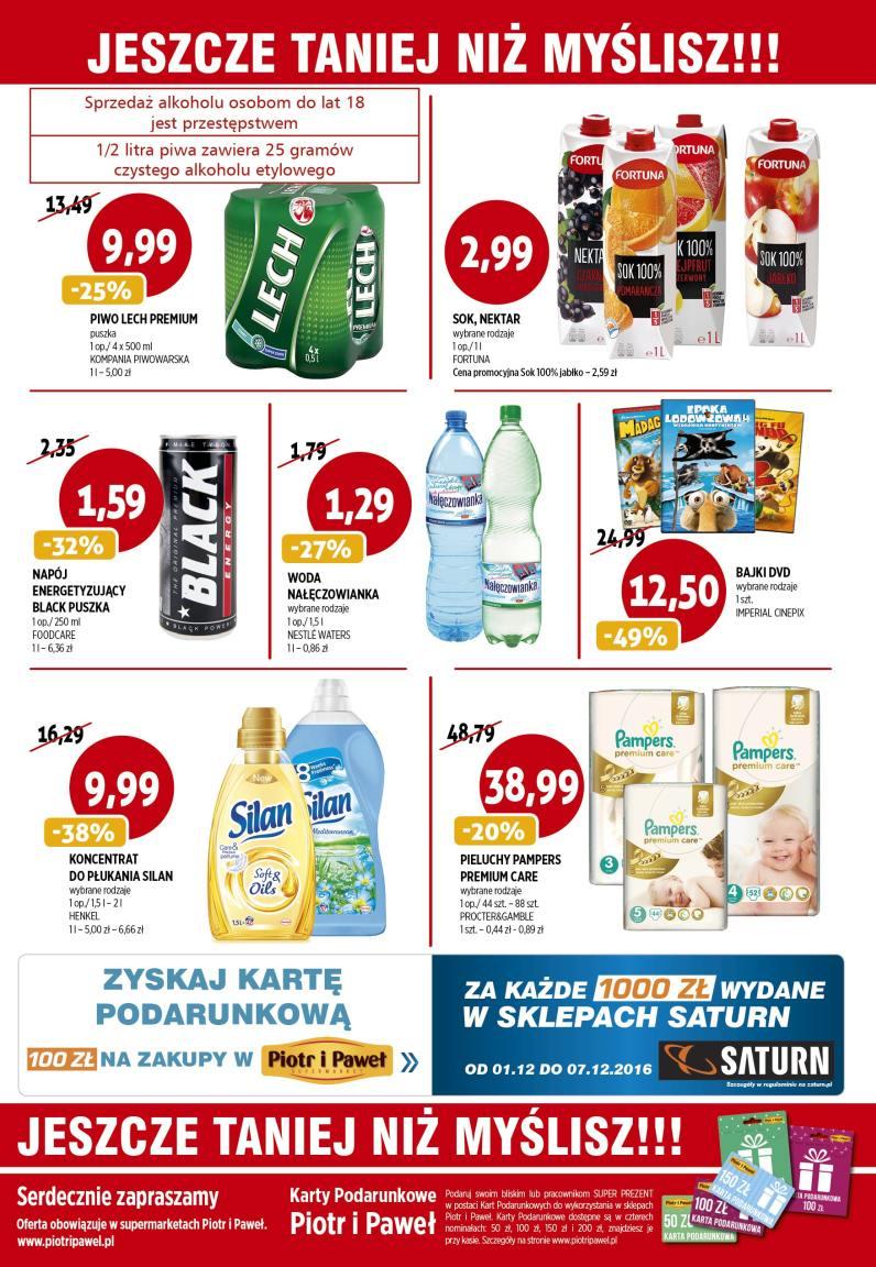 Gazetka promocyjna Piotr i Paweł do 06/12/2016 str.4