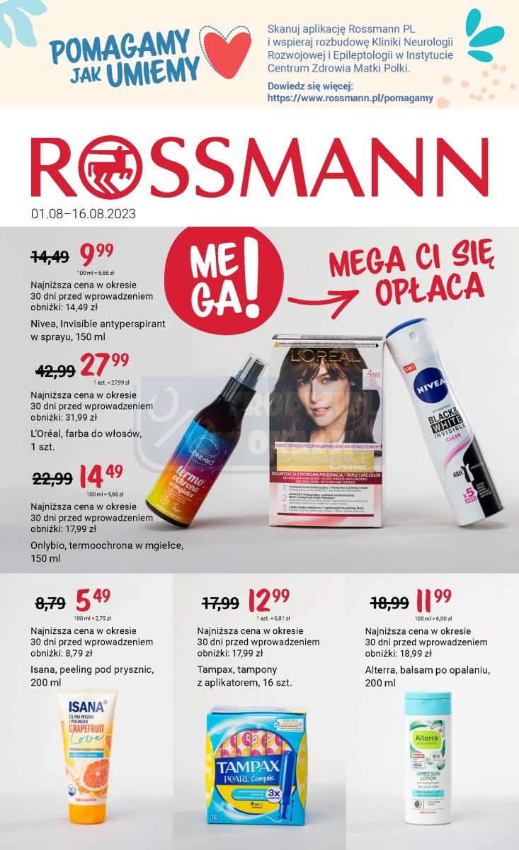 Gazetka promocyjna Rossmann do 16/08/2023 str.1