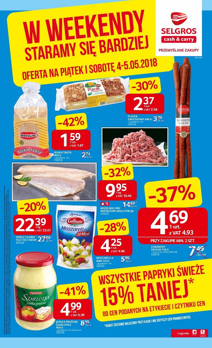 Gazetka promocyjna Selgros do 05/05/2018 str.1