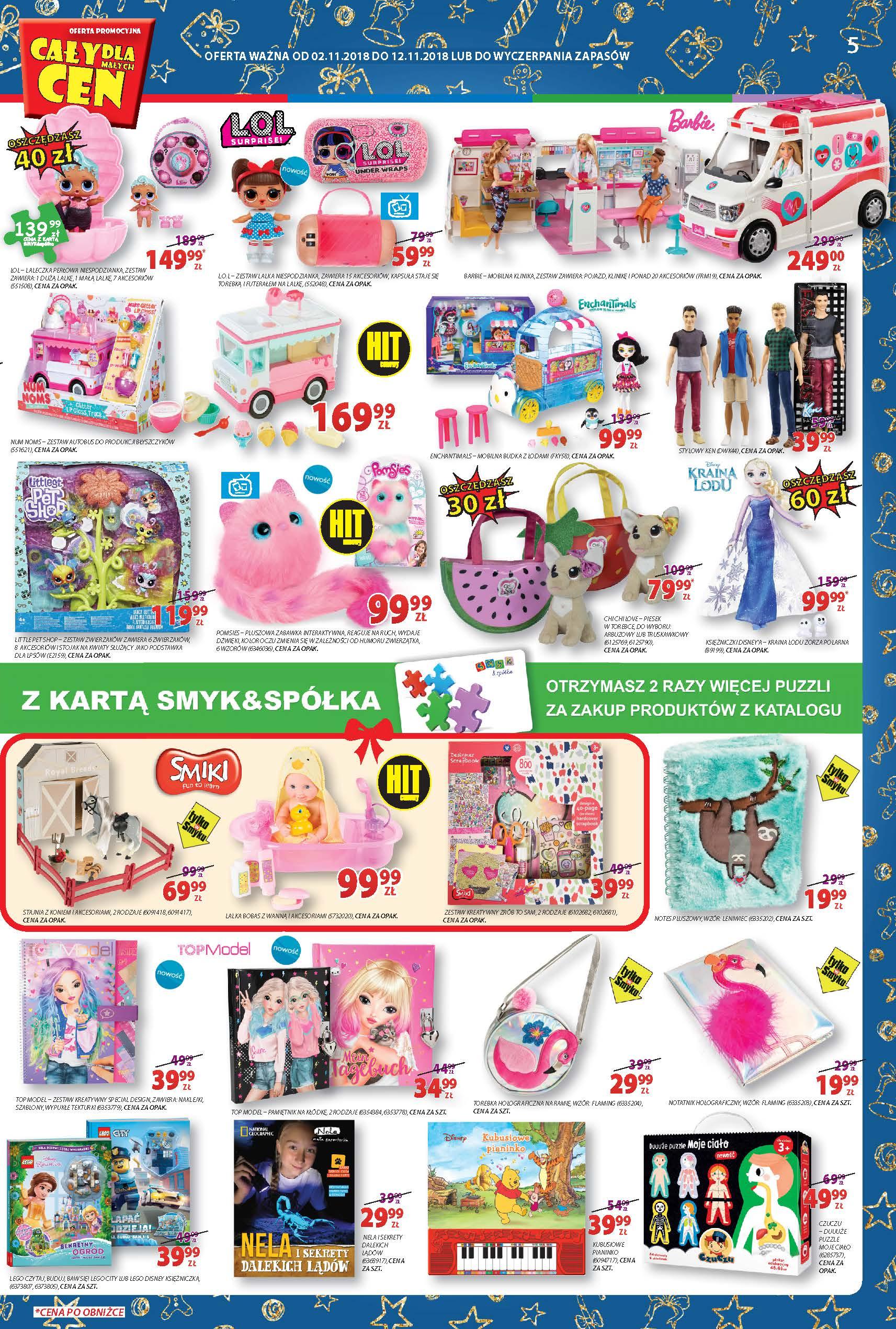 Løve Odds Forudsige Gazetka promocyjna i reklamowa Smyk, "Katalog zabawki", od 05/11/2018 do  12/11/2018, s.5