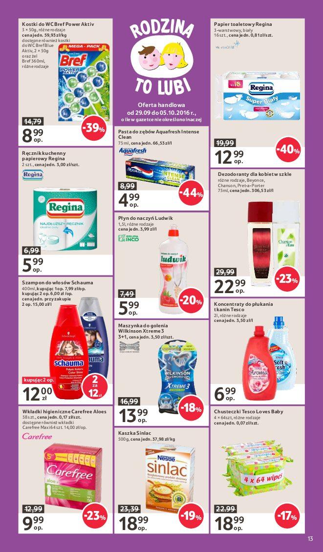 Gazetka promocyjna Tesco do 05/10/2016 str.13