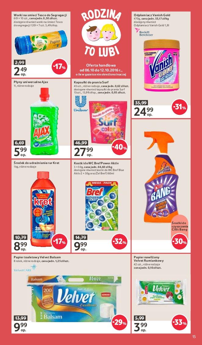 Gazetka promocyjna Tesco do 12/10/2016 str.15