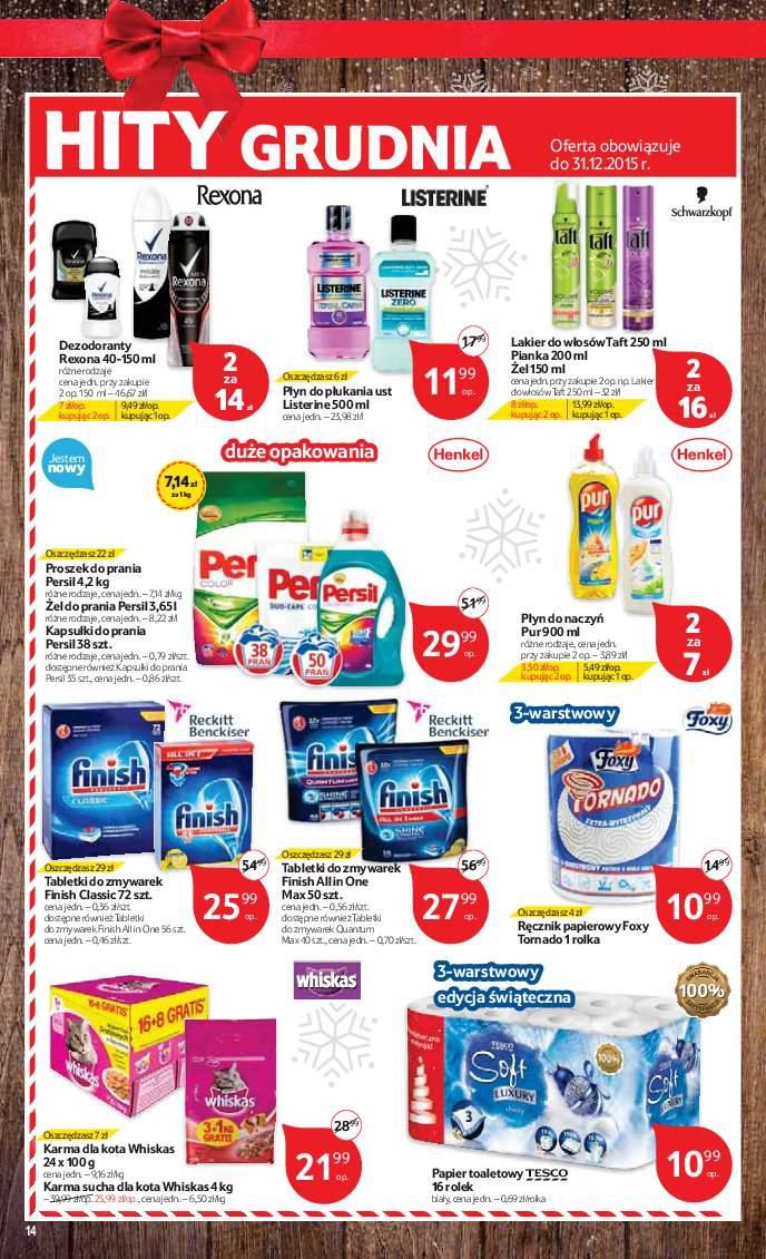 Gazetka promocyjna Tesco do 16/12/2015 str.14