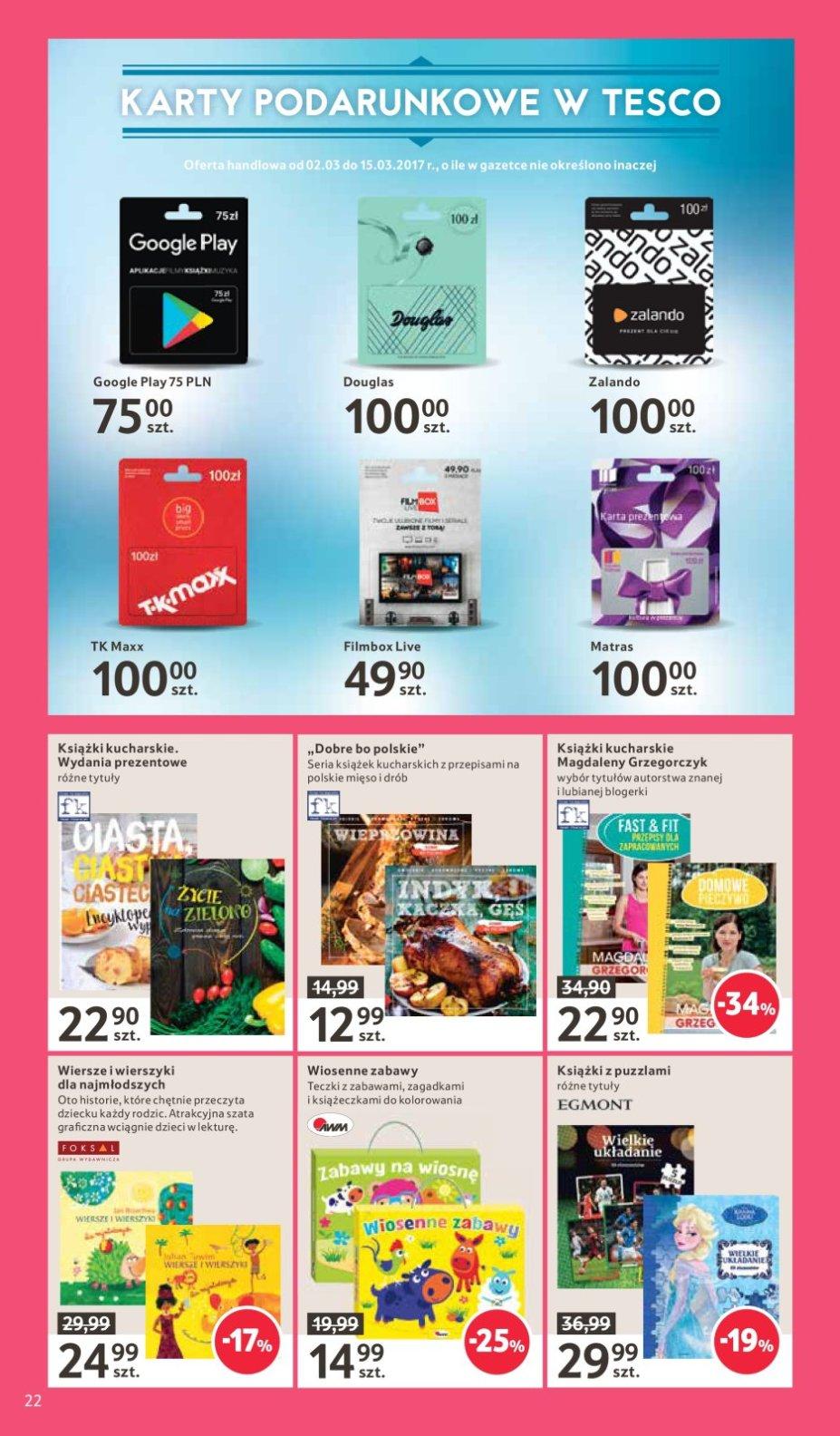 Gazetka promocyjna Tesco do 08/03/2017 str.22