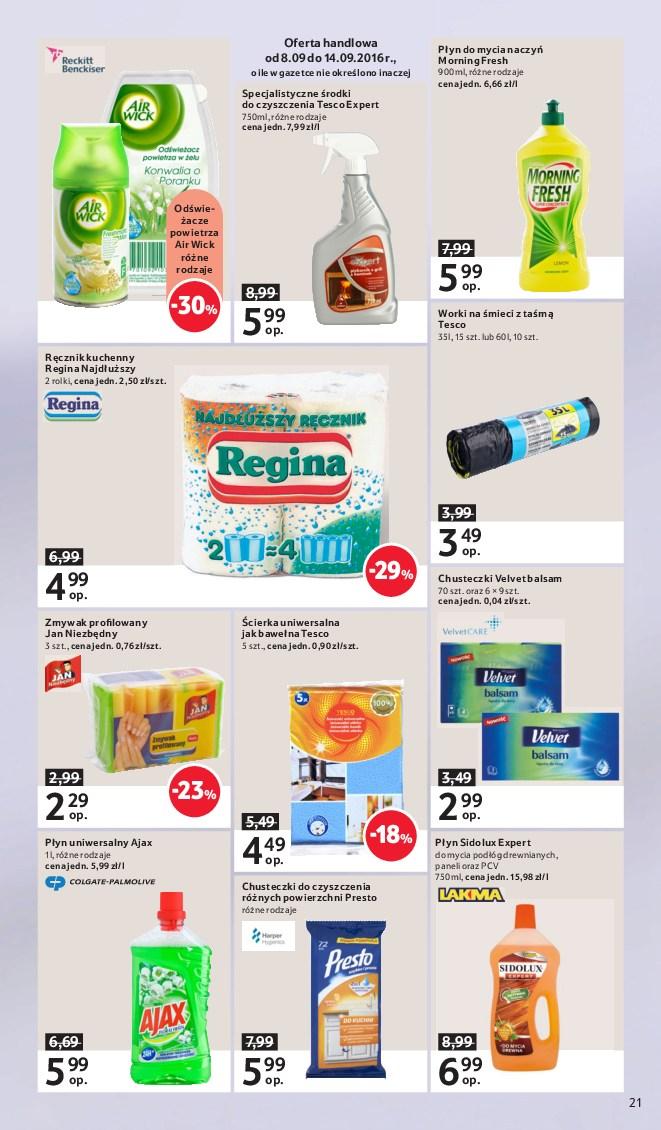 Gazetka promocyjna Tesco do 14/09/2016 str.21