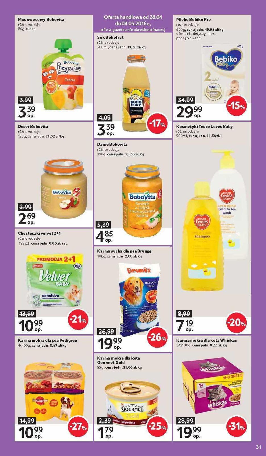 Gazetka promocyjna Tesco do 04/05/2016 str.31