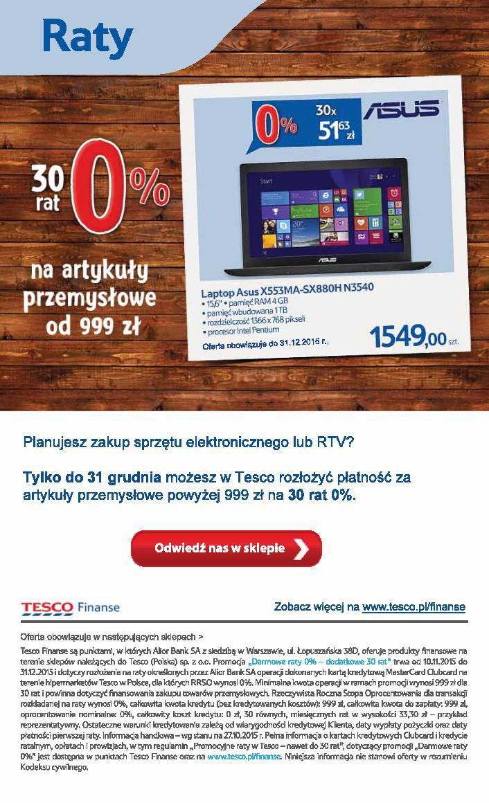 Gazetka promocyjna Tesco do 31/12/2015 str.30