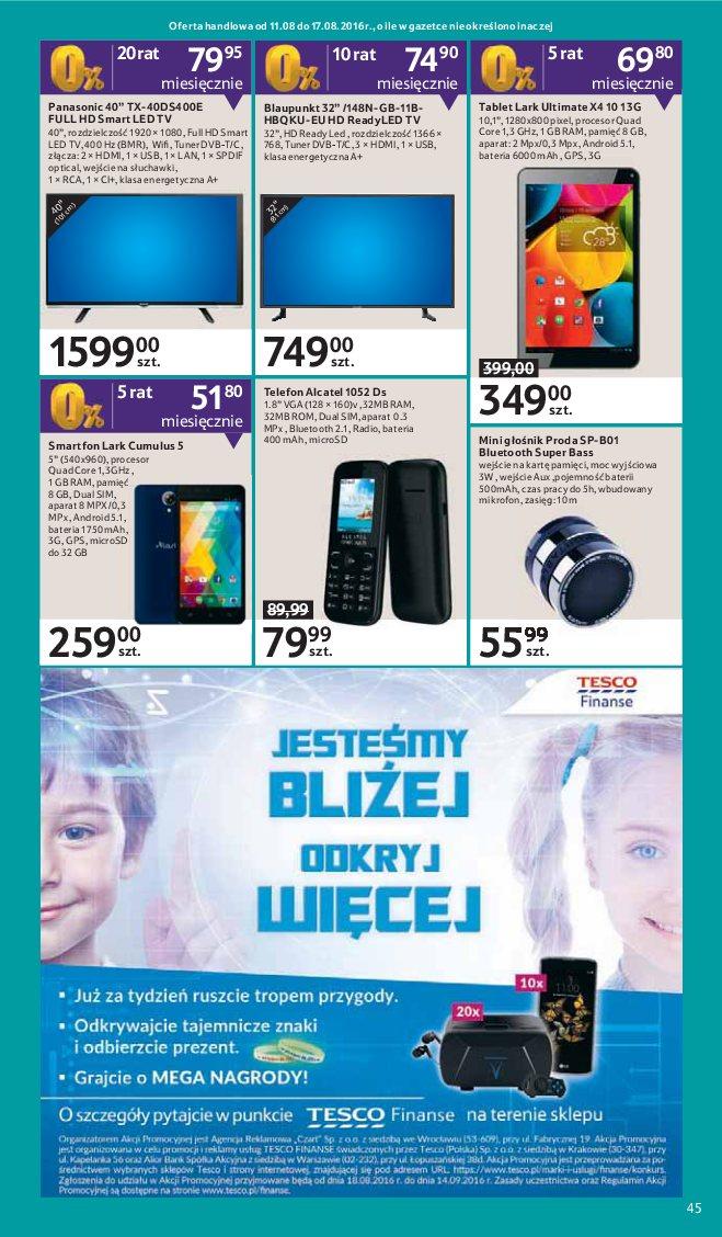 Gazetka promocyjna Tesco do 17/08/2016 str.45