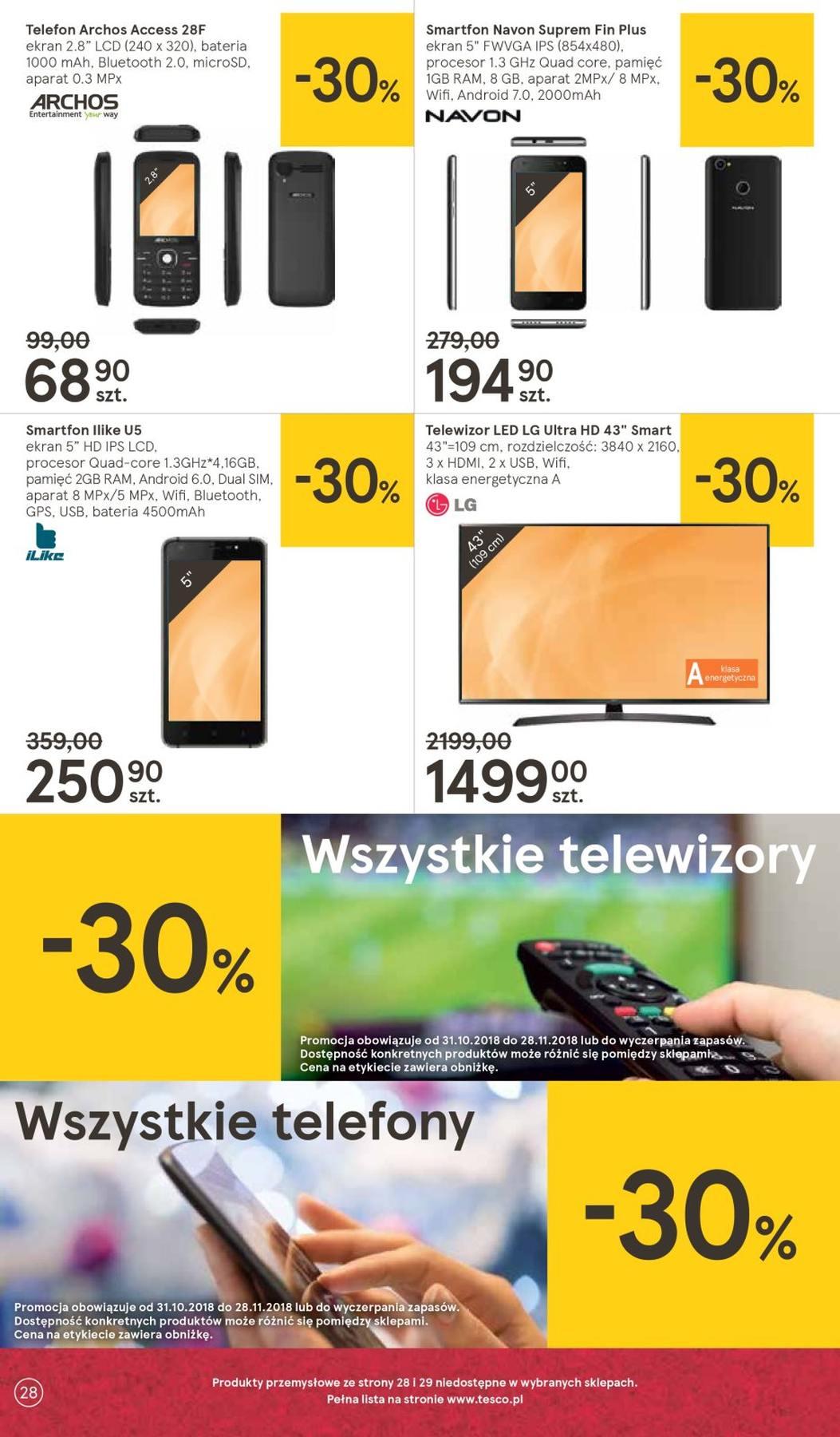 Gazetka promocyjna Tesco do 21/11/2018 str.28