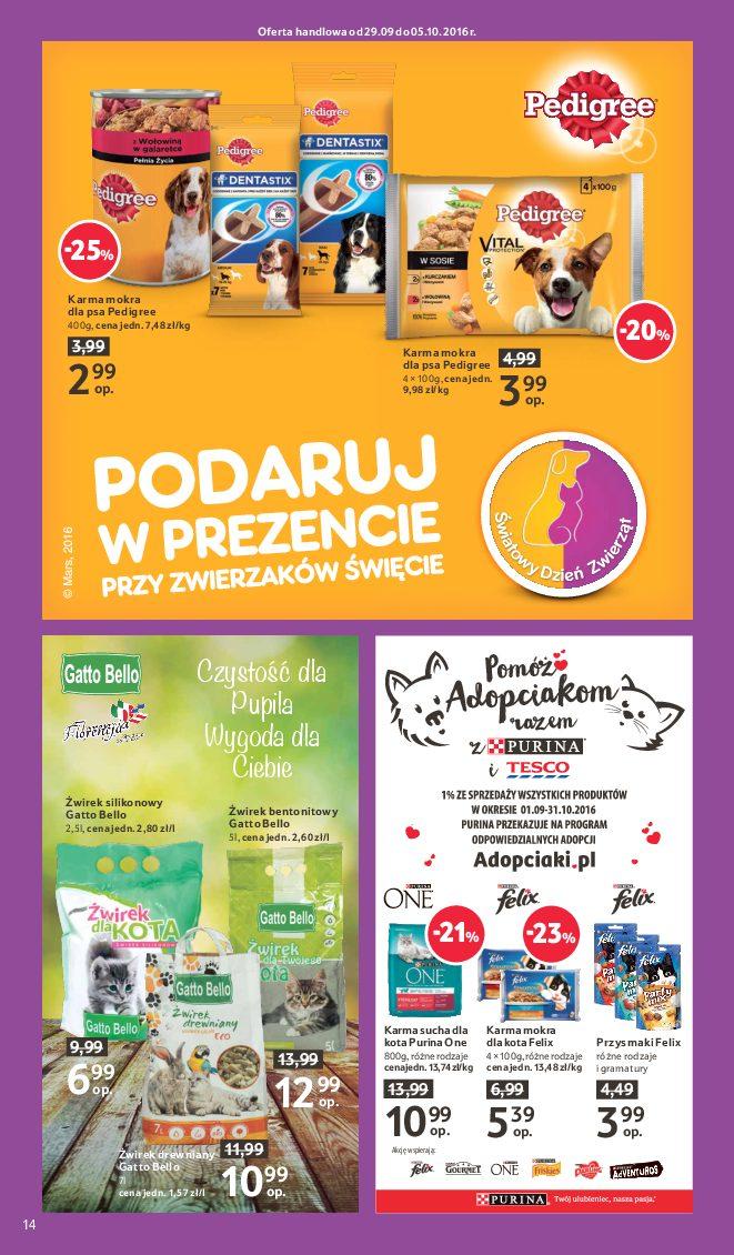 Gazetka promocyjna Tesco do 05/10/2016 str.14