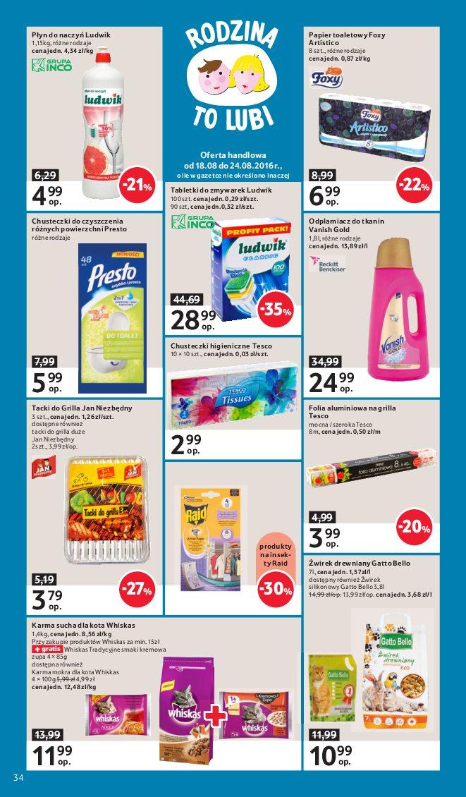 Gazetka promocyjna Tesco do 24/08/2016 str.34