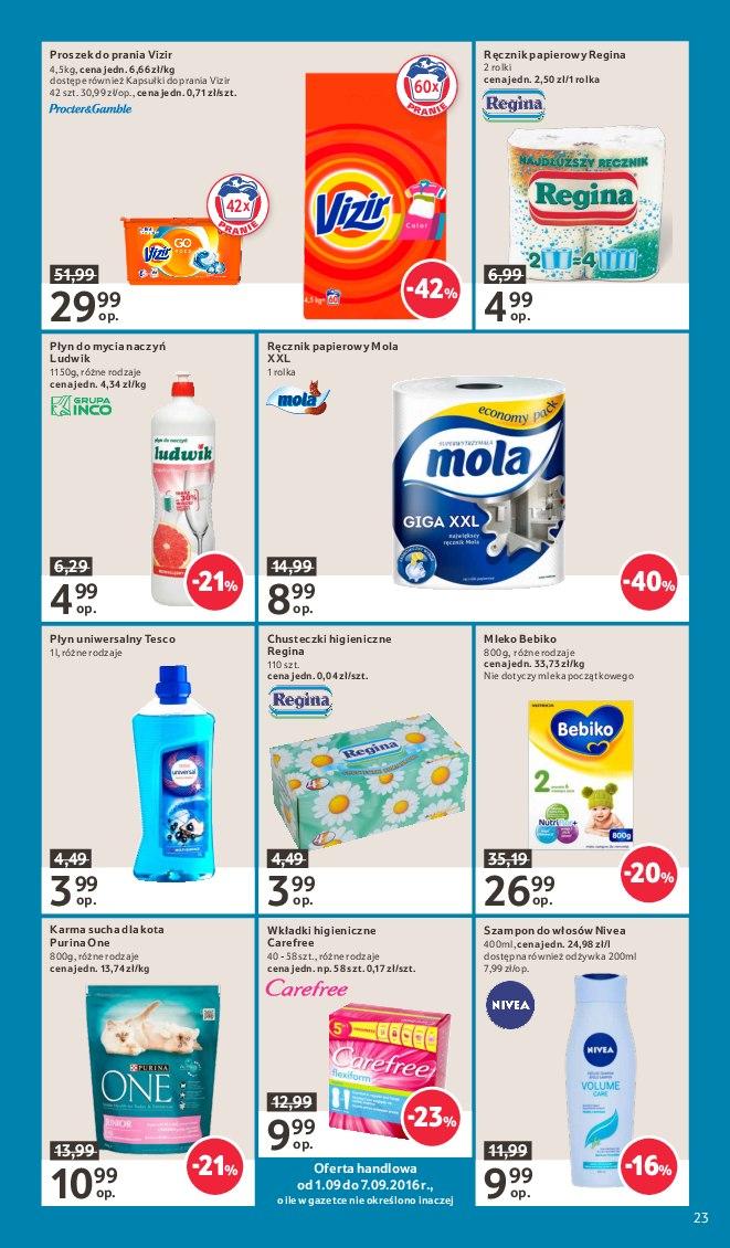 Gazetka promocyjna Tesco do 07/09/2016 str.23