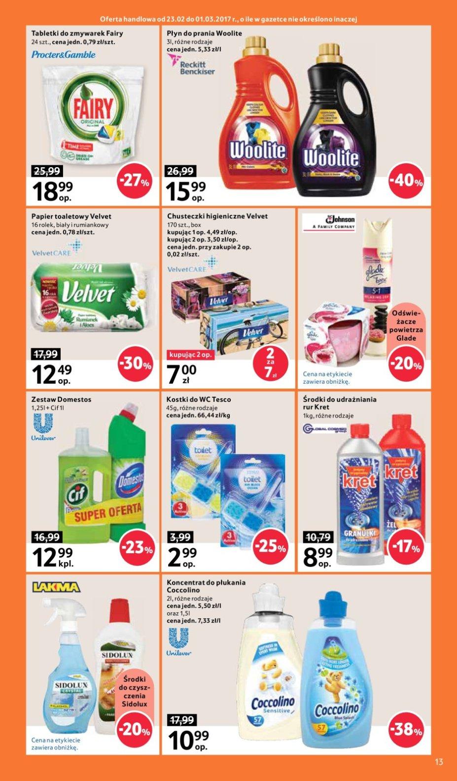 Gazetka promocyjna Tesco do 01/03/2017 str.13