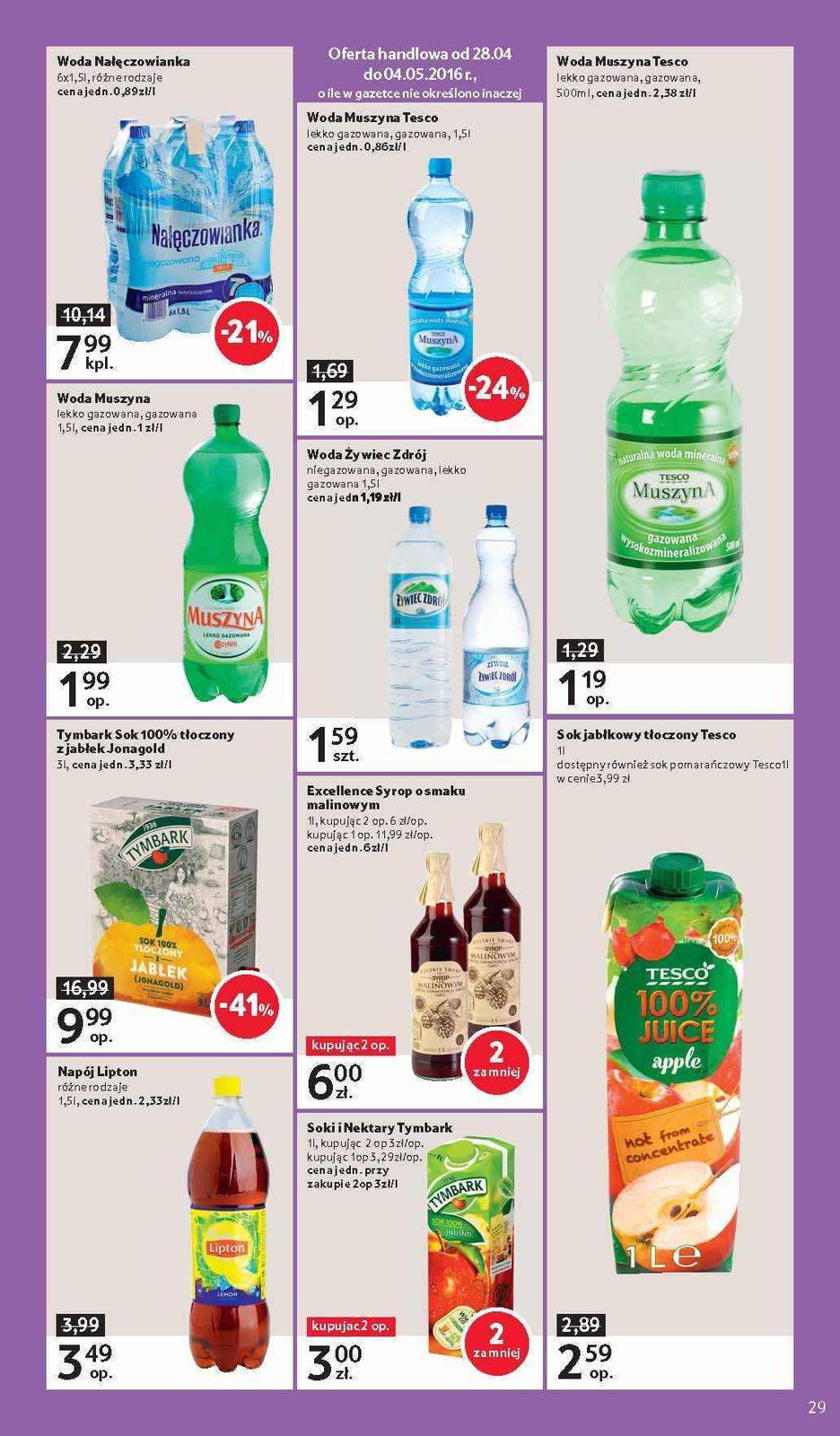 Gazetka promocyjna Tesco do 04/05/2016 str.29