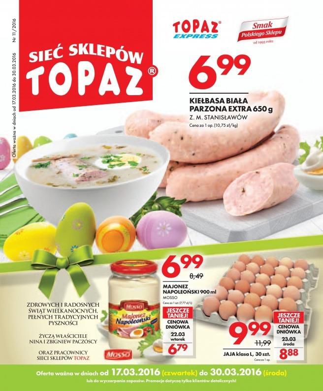 Gazetka promocyjna Topaz do 30/03/2016 str.0