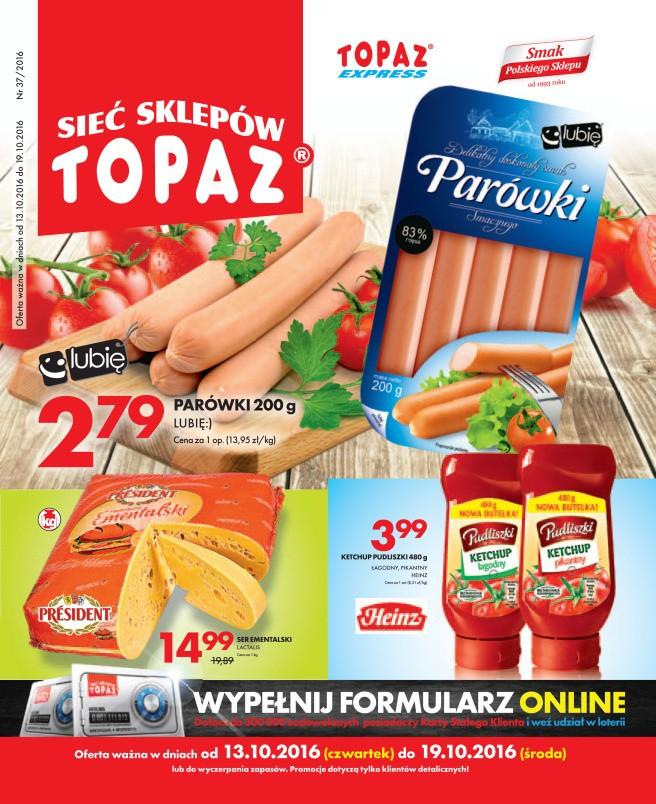 Gazetka promocyjna Topaz do 19/10/2016 str.0