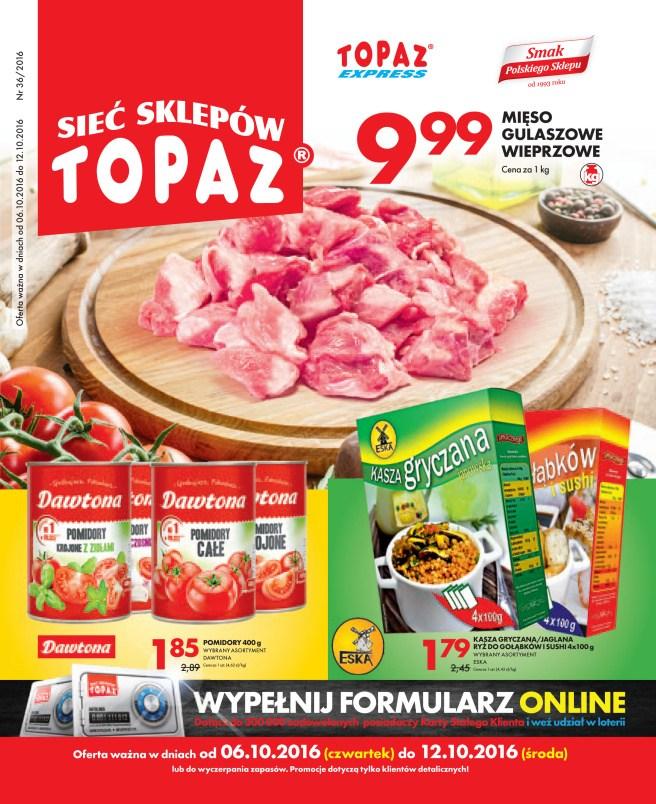Gazetka promocyjna Topaz do 12/10/2016 str.0