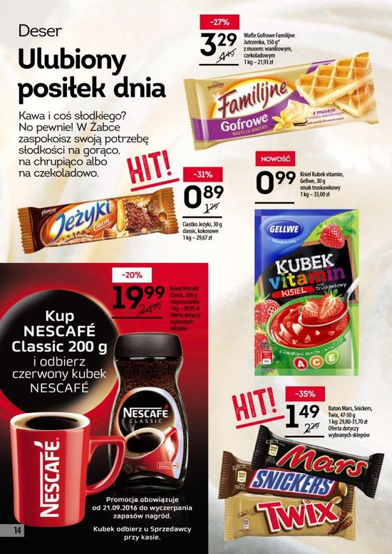 Gazetka promocyjna Żabka do 04/10/2016 str.14