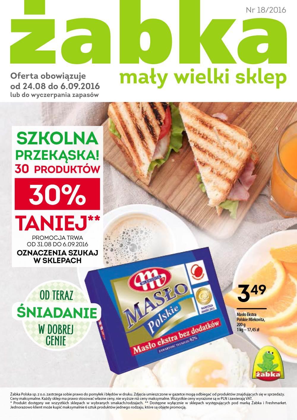 Gazetka promocyjna Żabka do 06/09/2016 str.1