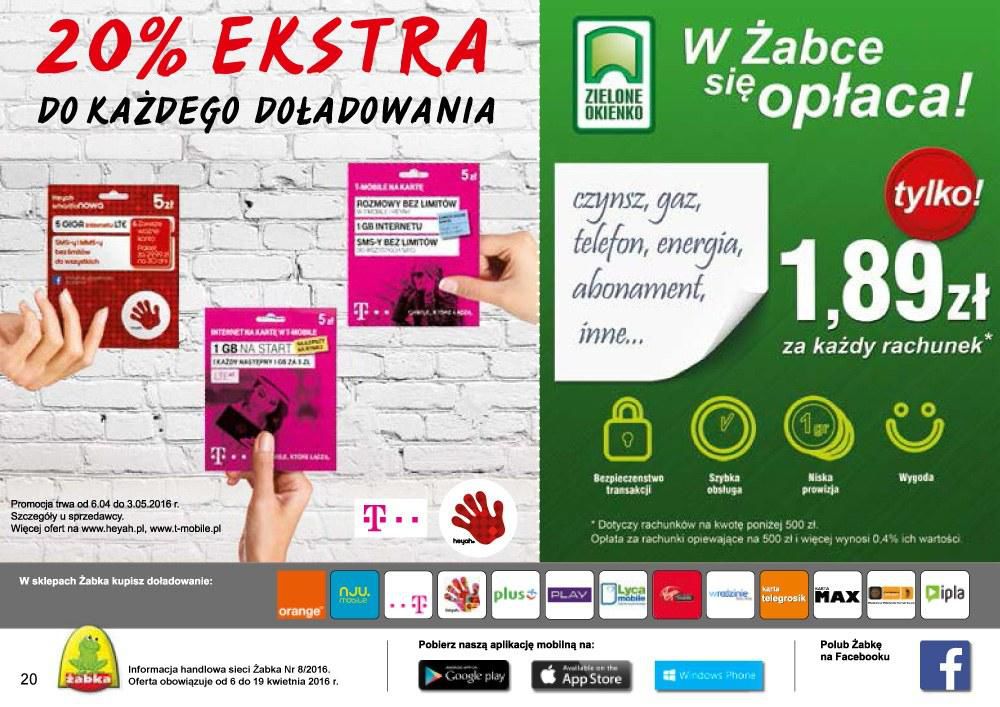 Gazetka promocyjna Żabka do 19/04/2016 str.20